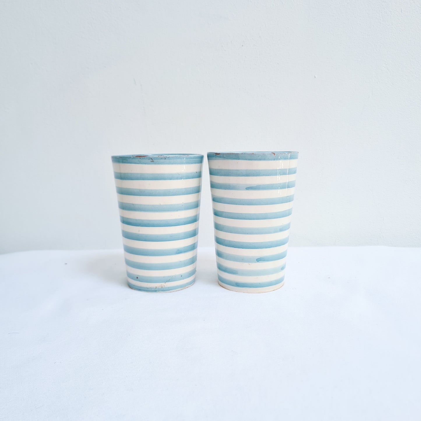 Cups mit Streifen - Himmelblau - L