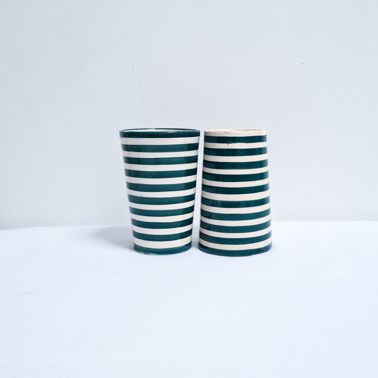 Gestreifte Cups - Mintgrün - L