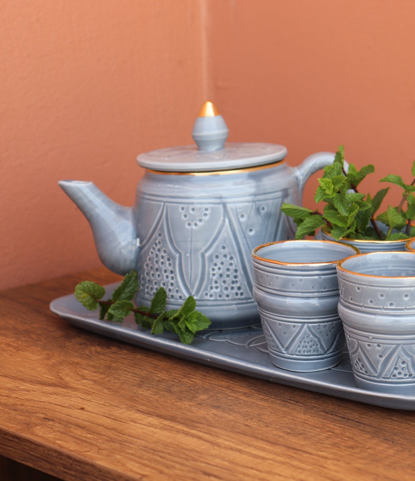 Small Cup - Gold - Grey Slate