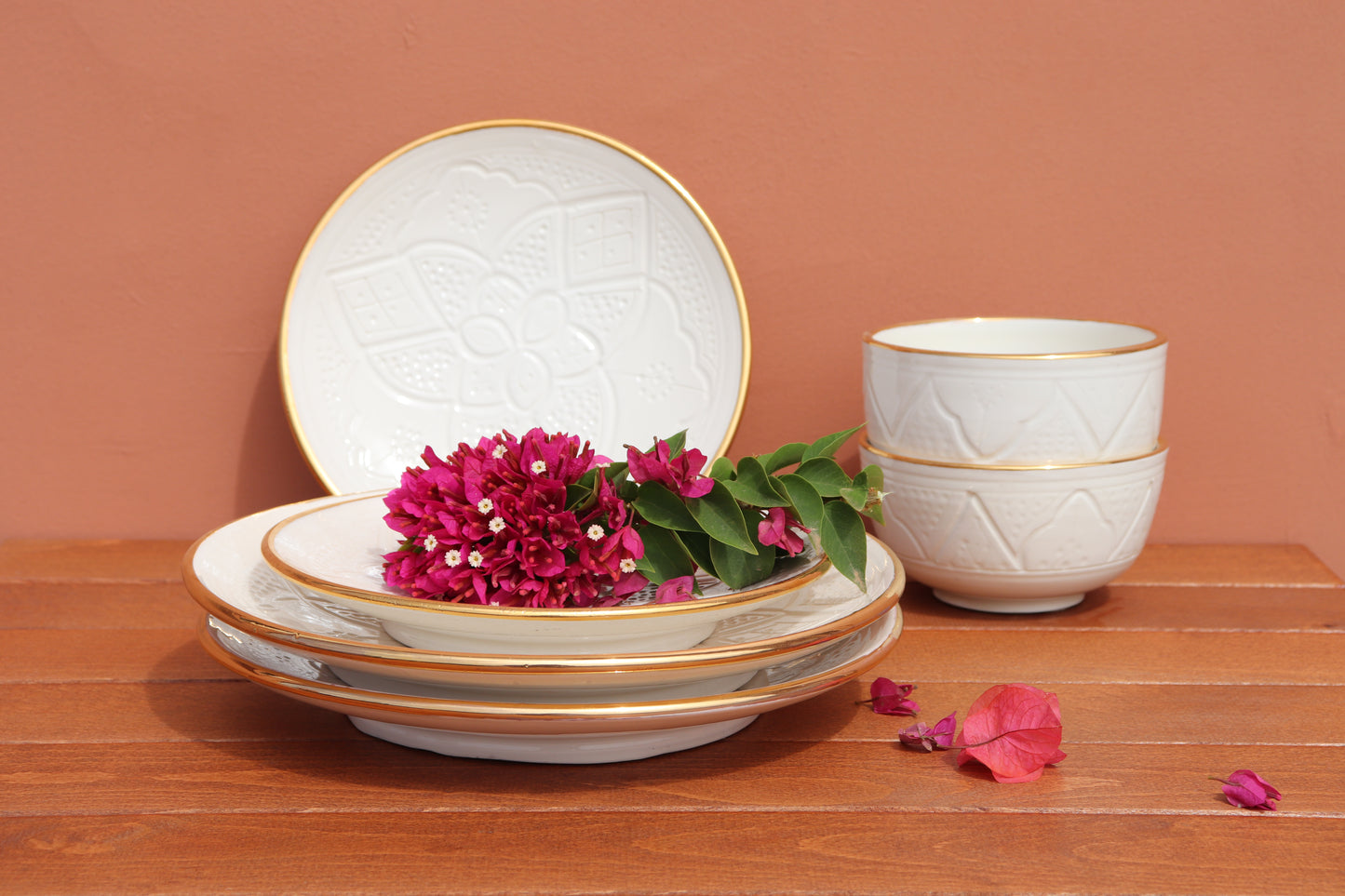 Dinner Essentials Set - Gold - Weißer Aufdruck