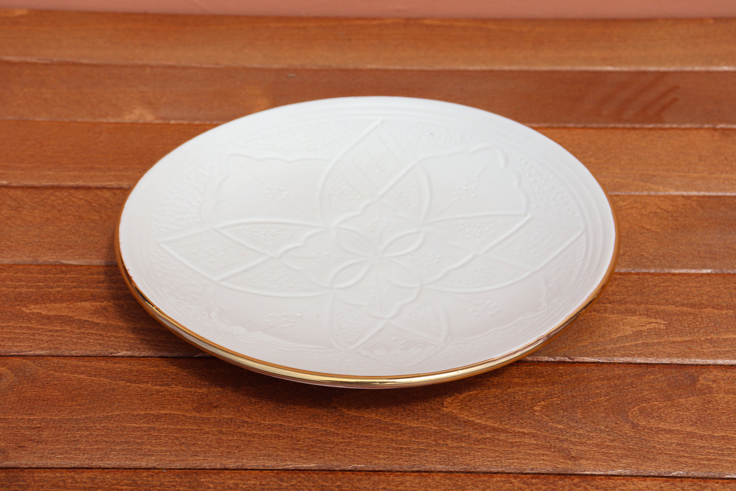 Teller Ø20 cm - Gold - Weißer Aufdruck