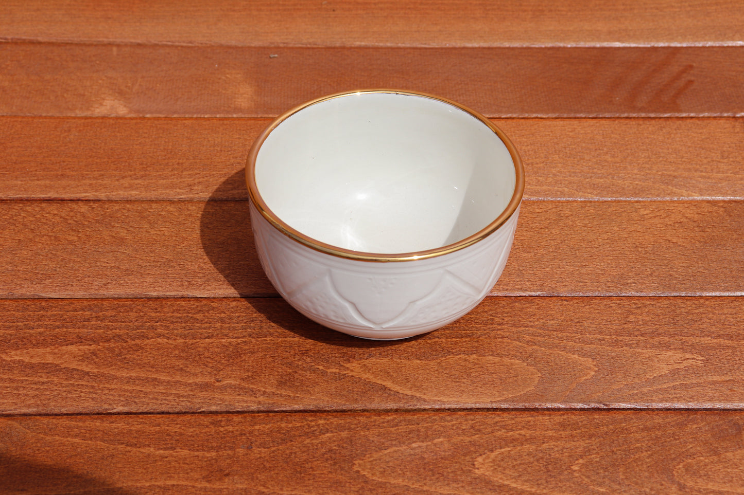 White Bowl - Gold