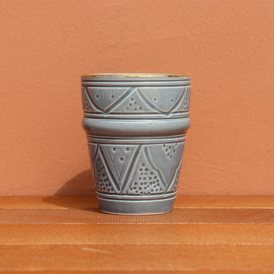 Large Cups - Gold - Slate grey
