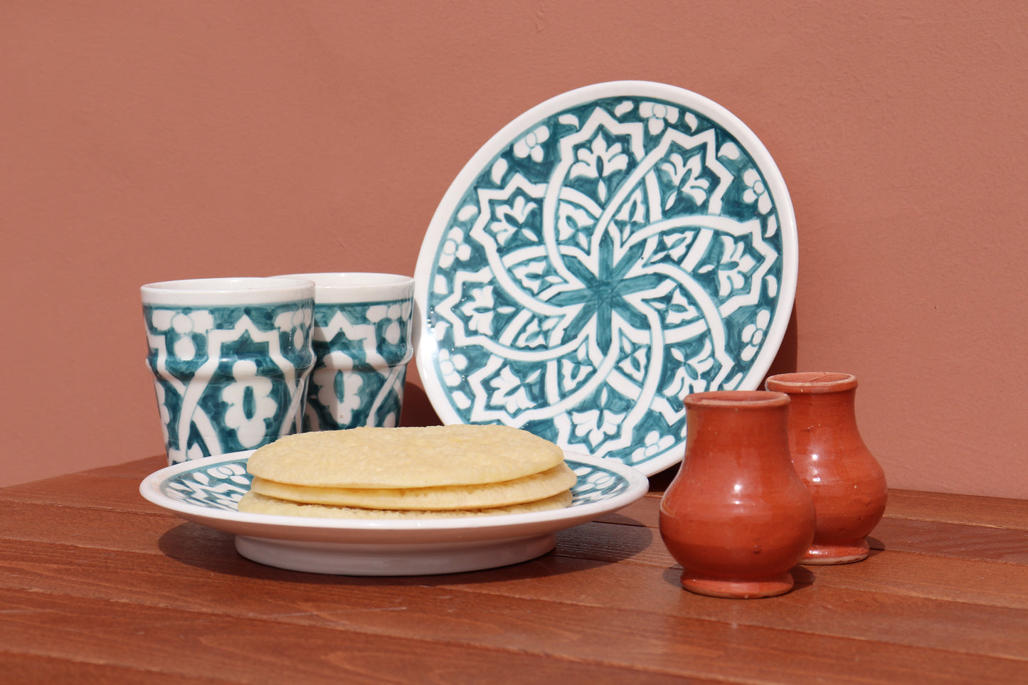 Large Cup - Fassi - Cyan & White