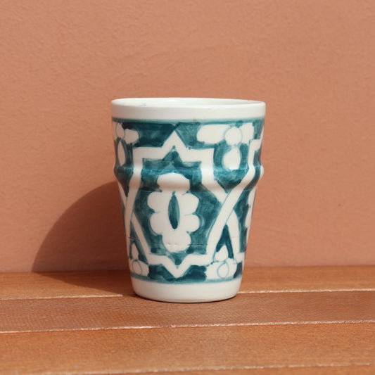 Large Cup - Fassi - Cyan & White