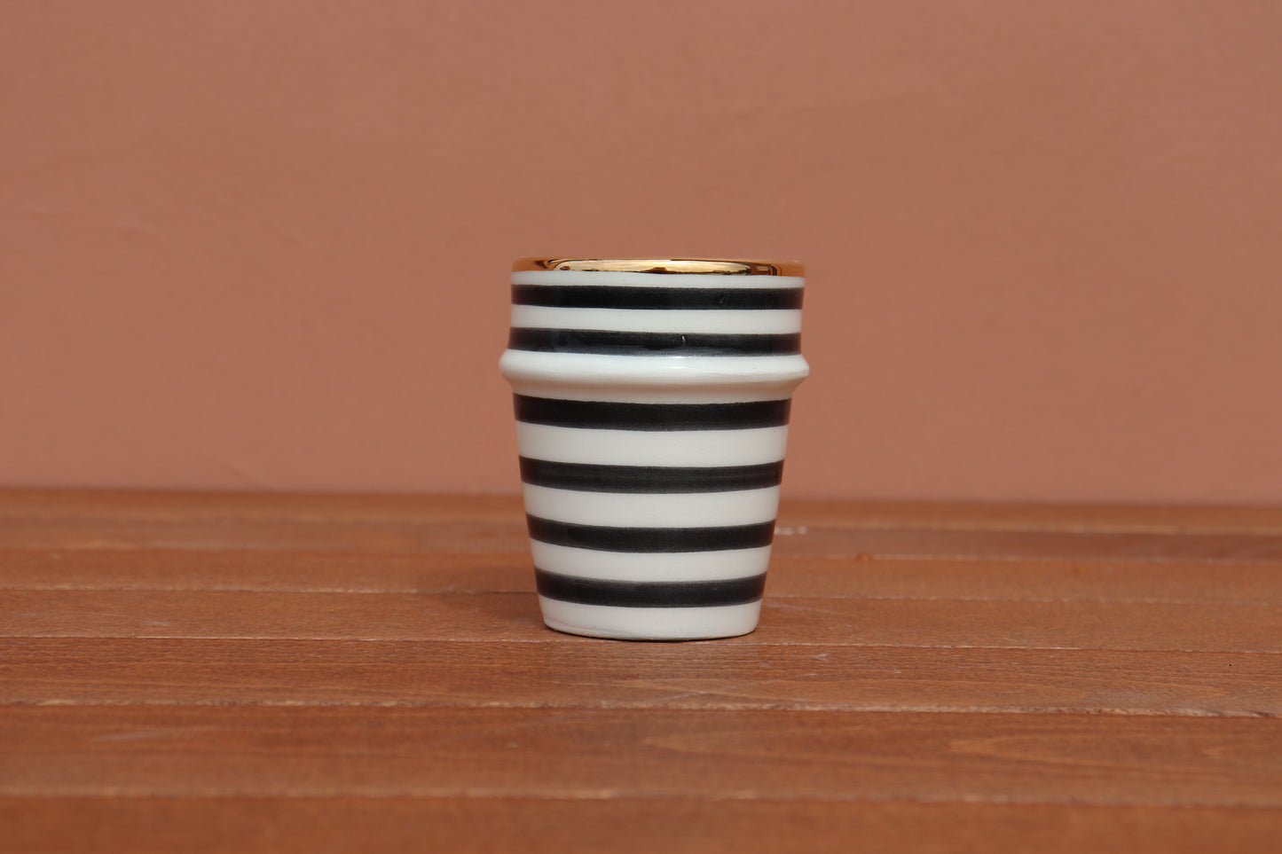 Small Cup - Gold - Stripped Zebra
