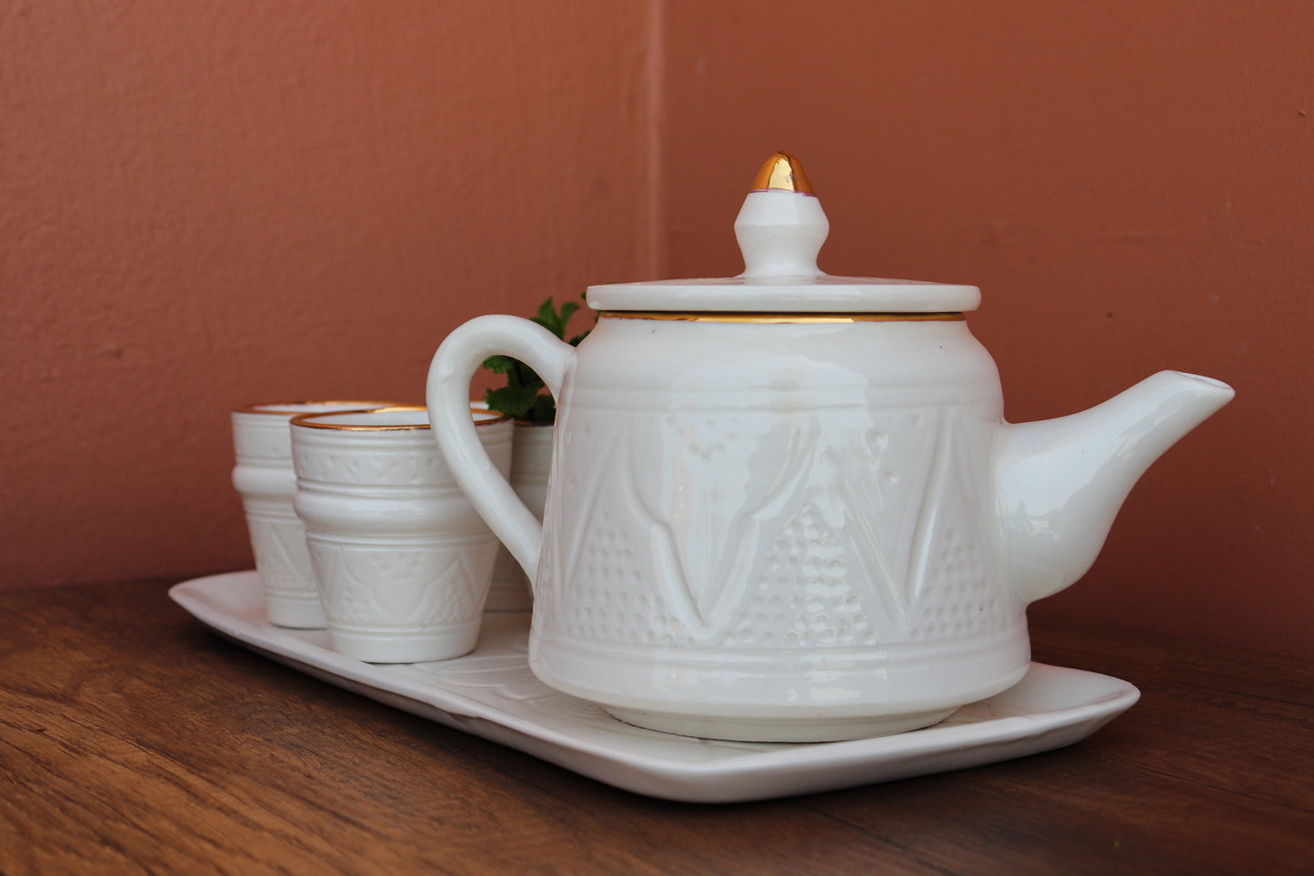 Handmade Carved Moroccan Teapot