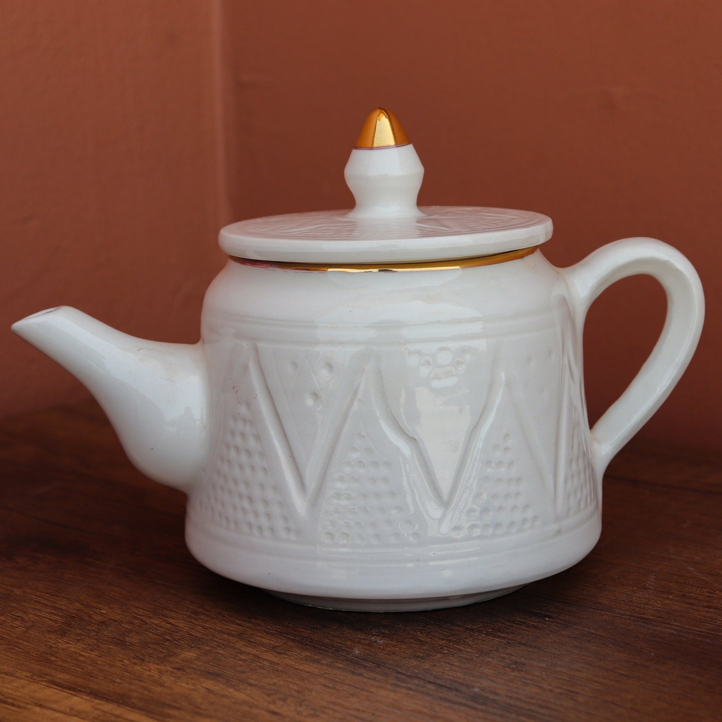 Handmade Carved Teapot Set