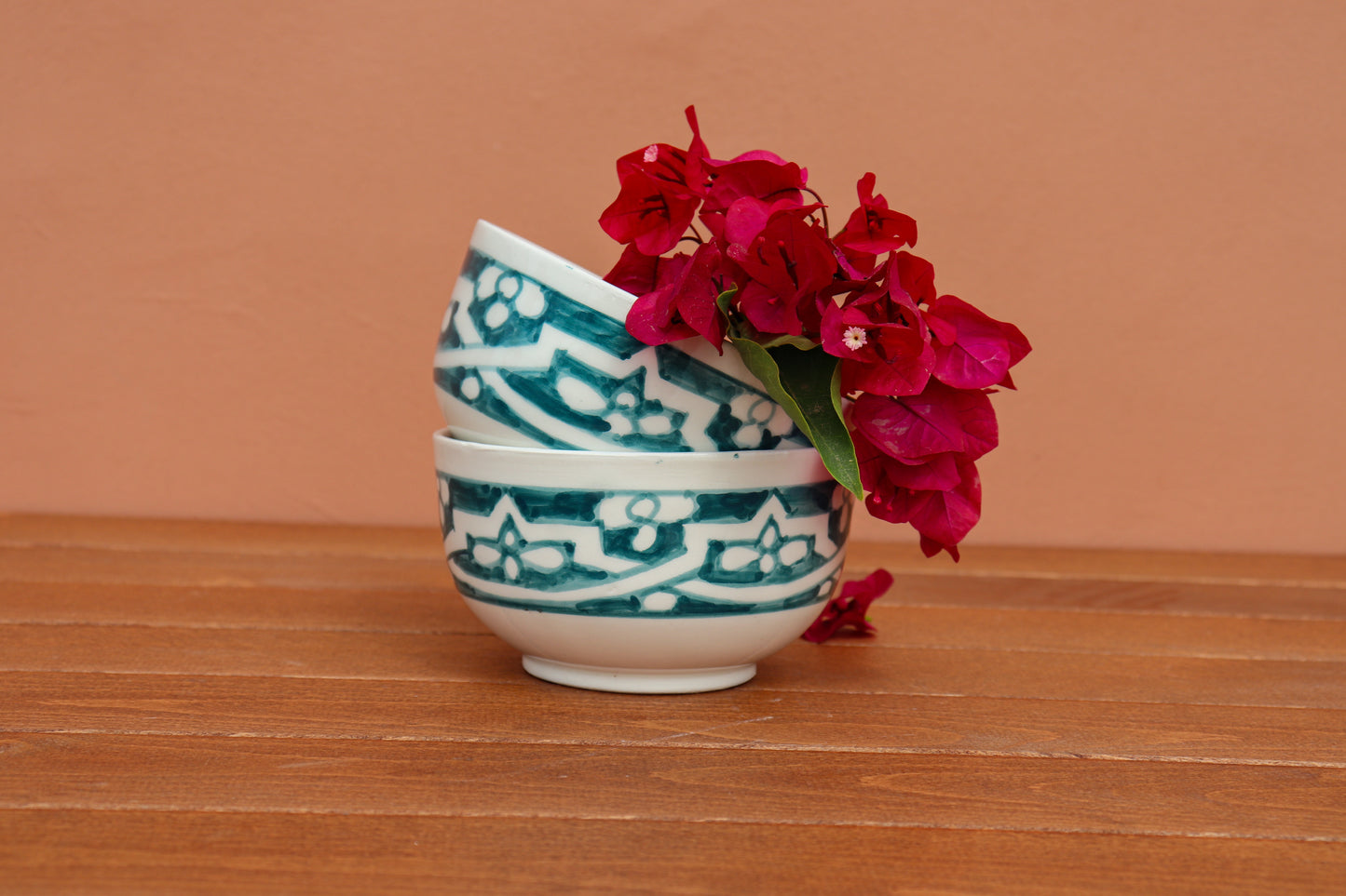 Fassi Pattern Bowls - Dark Cyan