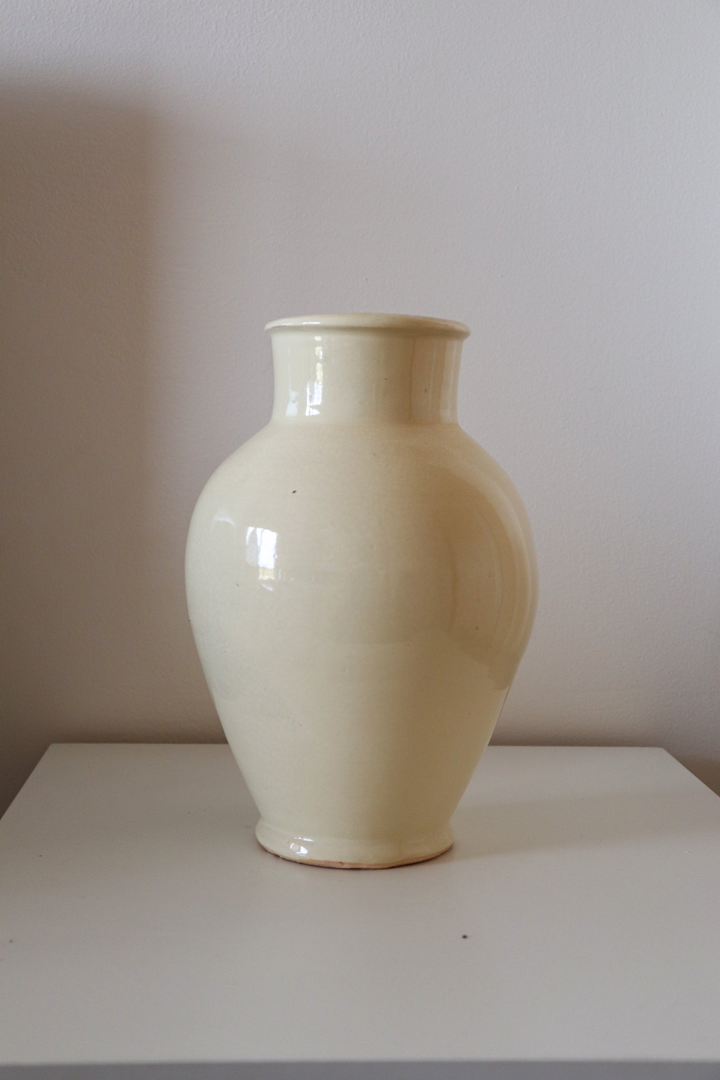 Mittlere Vase - Elfenbeinbeige